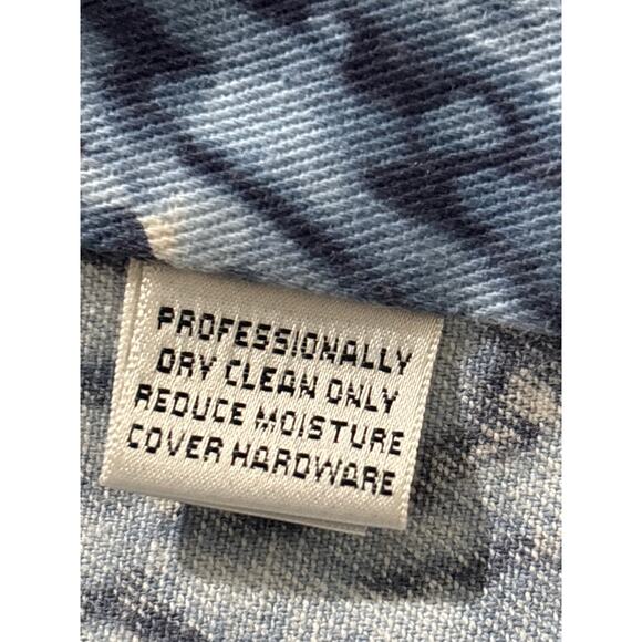 St. John Jacket Sport Women's Medium P Made in USA Cotton Blue Paisley Full Zip - Picture 5 of 13